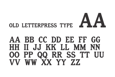 Old Letterpress Type