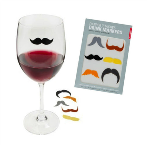 Dapper Staches Drink Markers