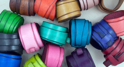 Fehu Leather Wrap Cuff Bracelet