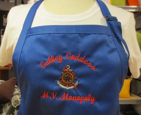 Galley Goddess Embroidered Apron