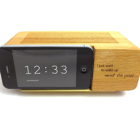 Engraved Wooden iPhone Dock