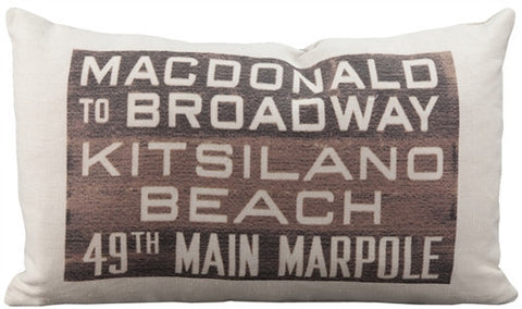 MOV MacDonald Bus Scroll Throw Pillow