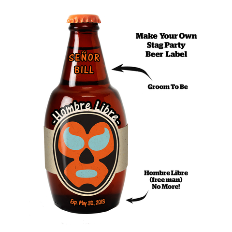 Hombre Libre - Personalize this Beer Label for a Digitally Printed T-shirt