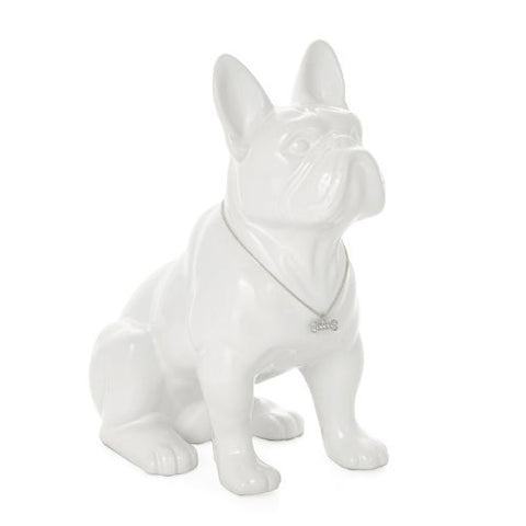 French Bulldog White Statue