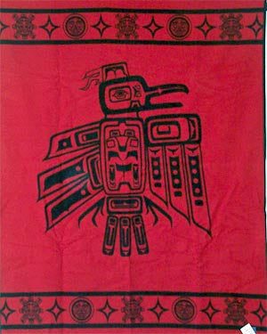 Pendleton ZD423-51100 The Raven Blanket - Bright Red