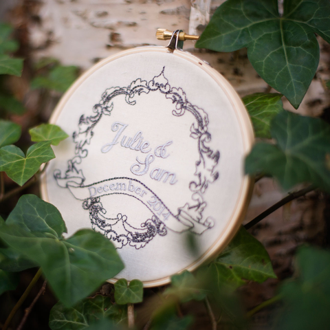 Wedding and Love Embroidered Ornament