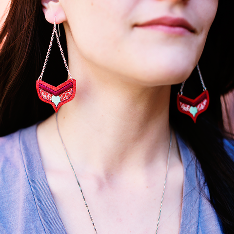 Embroidered Earrings