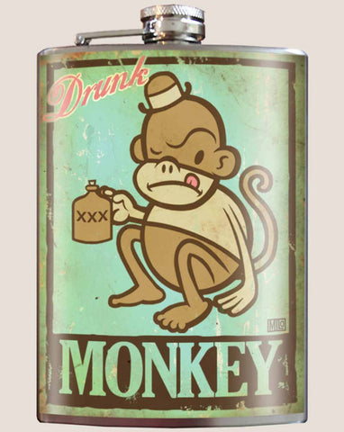 Drunk Monkey Flask