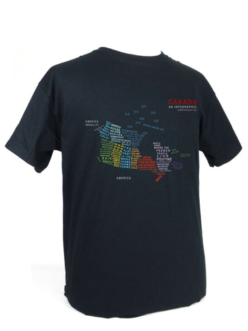 Canada Explained Infographic T-Shirt (Mens) Black