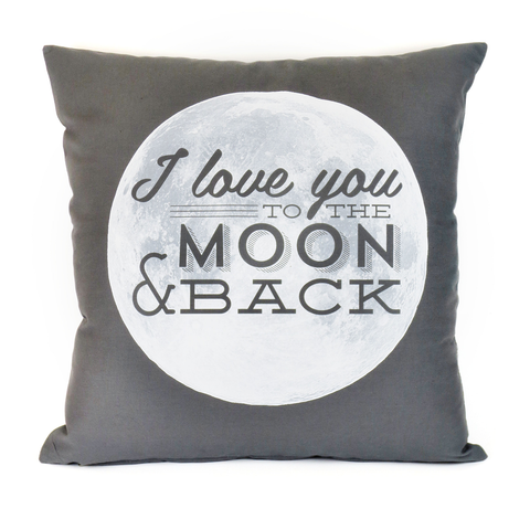 I Love You to the Moon and Back Printed Pillow