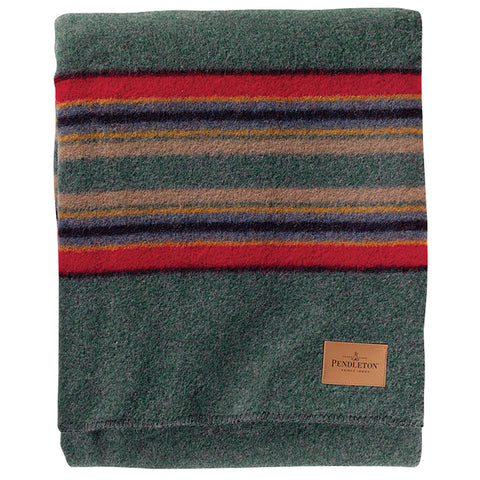 Pendleton ZA160-50053 Yakima Twin Camping Blanket - Green Heather