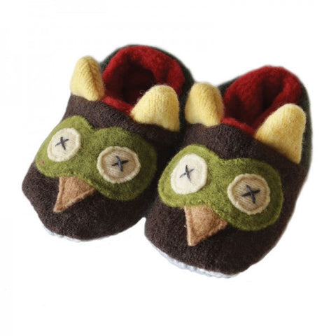 Cate and Levi Baby Animal Slippers - Owl