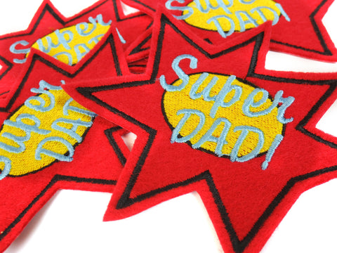 Super Dad - Iron On Patches