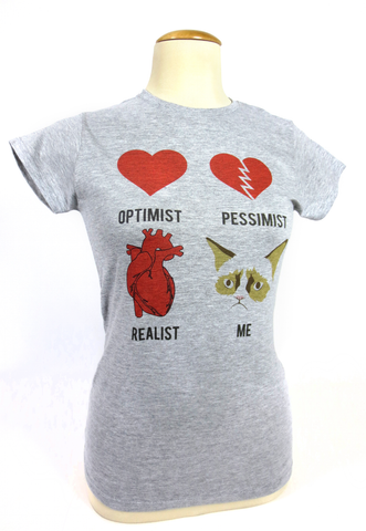 Optimist, Realist, Pessimist, Me T-shirt